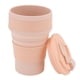 thumbnail image 3 of Vaso plegable de silicona de 500 ml, portátil, resistente al calor, para agua, té, viajes de negocios al aire libre, color rosa., 3 of 14