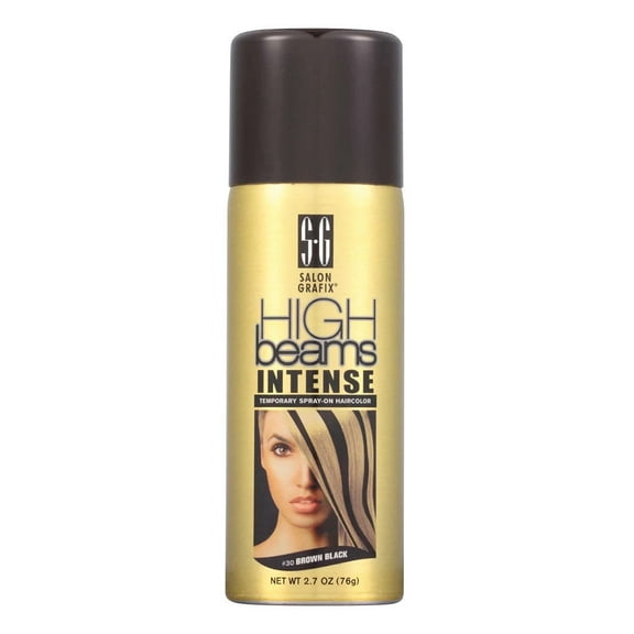 High Beams Intense Temporary Spray On Hair Color, 30 Brown Black, 2.7 Oz, 2 Pack