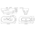 thumbnail image 6 of MEDUNJESS 69" Freestanding Bathtub, Oval Shaped Stone Resin Freestanding Bathtub Modern Stand Alone Tub with Pop Up Drain and Overflow, Matte Black, 6 of 11