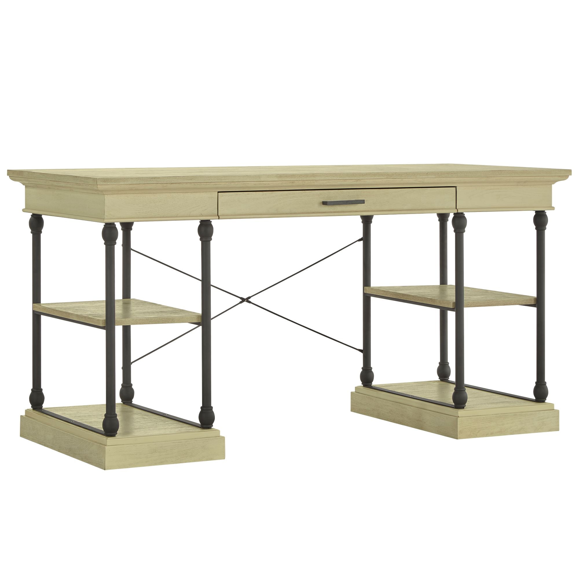 Weston Home Cabana 1-Drawer Writing Desk, Ivory White