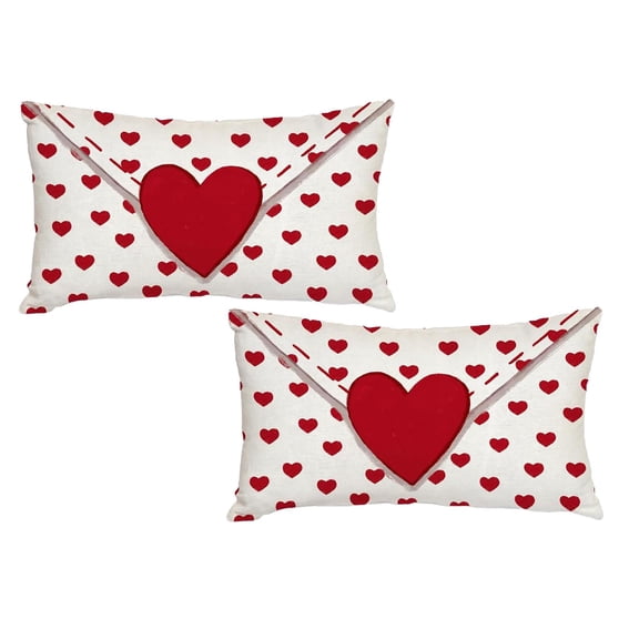 2Pcs Valentine'S Day Pillowcase Home Living Room Sofa Decoration Pillowcase Border Print Cushion Cover Pillow Case Valentines Day Decorations