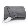 thumbnail image 1 of Sunbeam Throw Grey Fleece, 4 Heat Settings, 4-Hour Auto Shut-Off, Electric Heated Blanket, 50” x 60”, 1 of 9