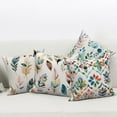 thumbnail image 4 of Colorful Leaves Linen Throw Pillow Covers,Set of 4 18x18 Inch,Rustic Cushion Cases for Home Decor Living Room Car, 4 of 5