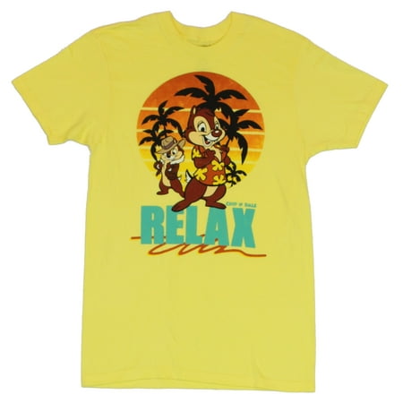 Chip N Dale Rescue Rangers (Disney) Mens T-Shirt -  Relax Vacation Image