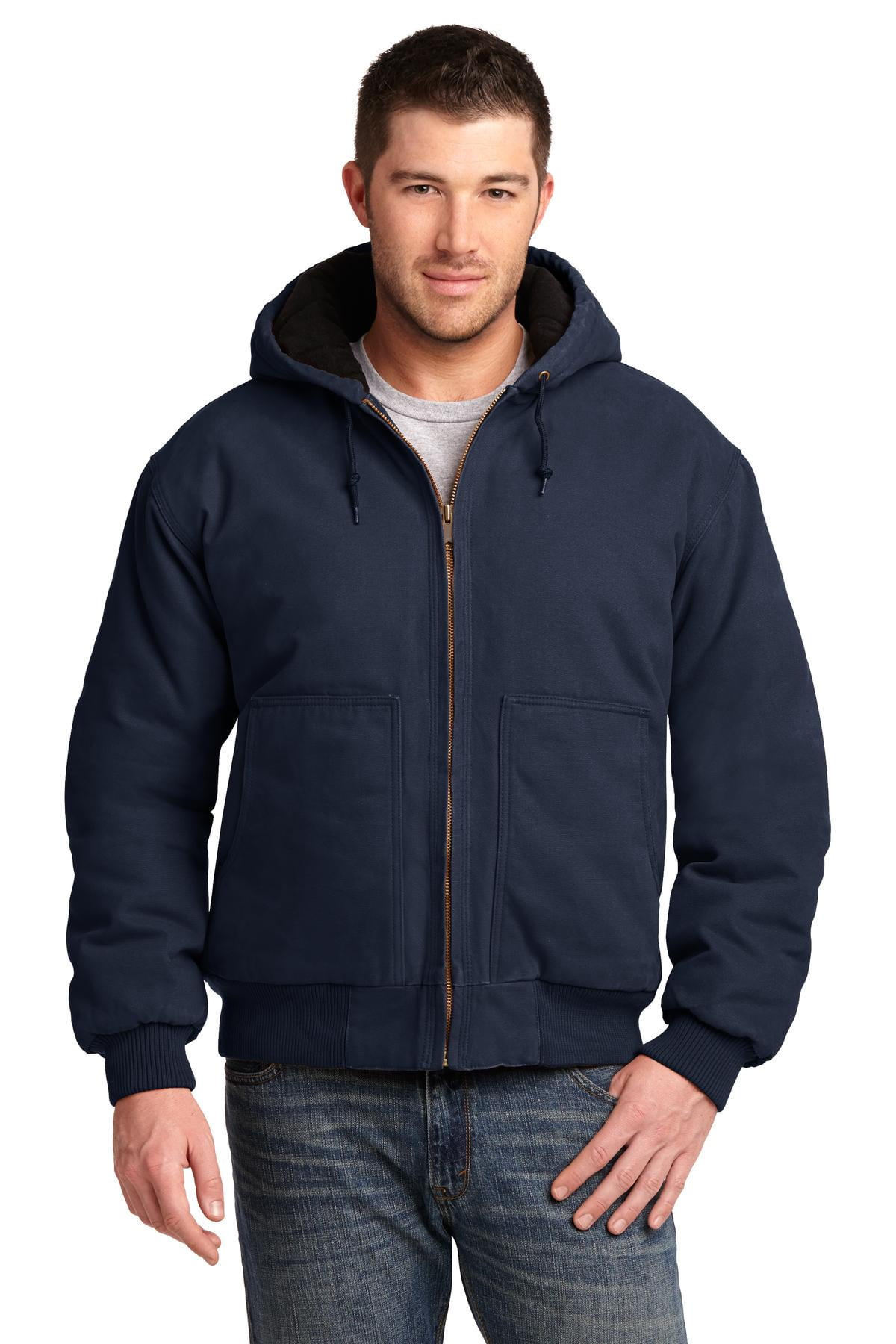 CornerStone Washed Duck Cloth Insulated Hooded Work Jacket 