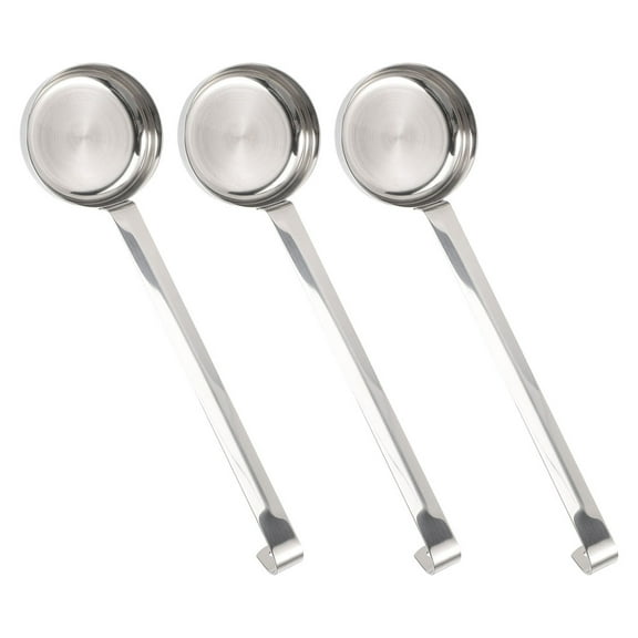 WHAMVOX 3Pcs Stainless Steel Pizza Spread Ladle Soup Spoon Multi-functional Ladle Ketchup Spoon