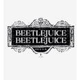 thumbnail image 5 of Beetlejuice Beetlejuice Black Sign Logo Adult White Long Sleeve Hoodie-Small, 5 of 6