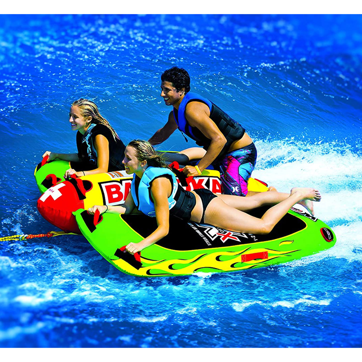 Green Details about   WOW Watersports 13-1010 Big Bazooka Steerable 1 to 4 Person Towable Tube 