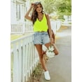 thumbnail image 5 of MOSHU Tank Tops for Women Flowy Deep V Neck Women Shirts Loose Fit Summer Sleeveless Tops, 5 of 9