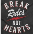 thumbnail image 2 of Break Rules Not Hearts Valentines Day Plus Size Crewneck Graphic Tee Shirt Brisco Brands 3X, 2 of 3