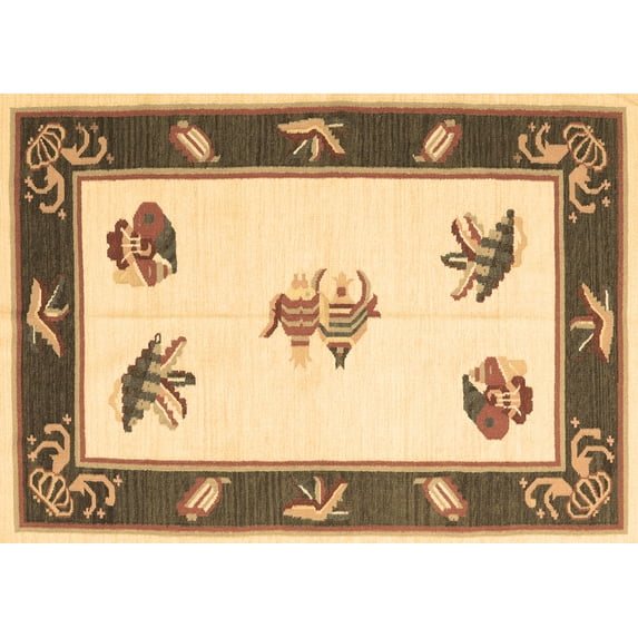 Ahgly Company Indoor Rectangle Southwestern Brown Country Area Rugs, 7' x 10'