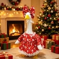 thumbnail image 6 of Sruoe Christmas Porch Goose Outfits, 23 Inch Porch Goose Clothes, Goose Clothes Dress, Duck Sculpture Clothes for Lawn Statue Cement Statue Yard Patio Party Decoration, 6 of 8