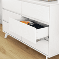 thumbnail image 4 of Max & Lily Solid Wood Scandinavian 6 Drawer Dresser, White, 4 of 10