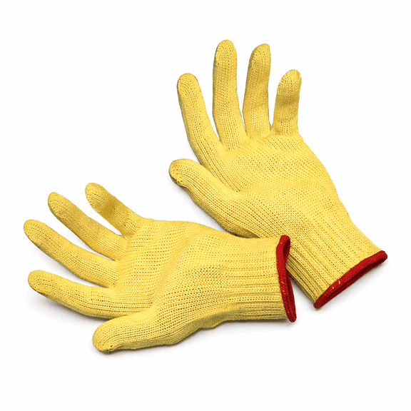 Size Large - 1 Pair Gloves Legend Work Safety Yellow Knit Cut Resistant Gloves
