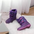 thumbnail image 2 of Dream Pairs Boys & Girls Winter Zip Snow Boots Outdoor Warm Waterproof Sport Snow Boot DUCKO PURPLE Size 12, 2 of 5