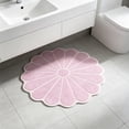 thumbnail image 4 of Flower Patterns Bathroom Floor Mat Flower Shape Soft Absorbent Antiskid Bath Rug Decorative Waterproof Comfortable Home, 4 of 6