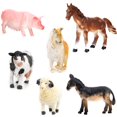 thumbnail image 2 of Ensemble de 6 Pcs Modèle de Bétail Cheval Enfants Préscolaire, 2 of 7