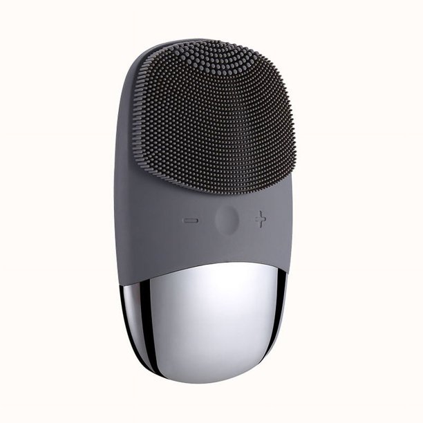 Cepillo de limpieza facial eléctrico de silicona 3 en 1, masajeador vibratorio, resistente al agua IPX7, cepillo de limpieza facial recargable por USB para limpieza profunda, eliminación de puntos negros, exfoliación Rojo Verde
