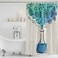 thumbnail image 2 of Teal Blue Science Shower Curtain, Waterproof Shower Curtains for Bathroom, Funny Cartoon Artwork Wood Grain Washable Fabric Bathtub Curtain Set Bath Decor with 12 Hooks 48"x72", 2 of 6