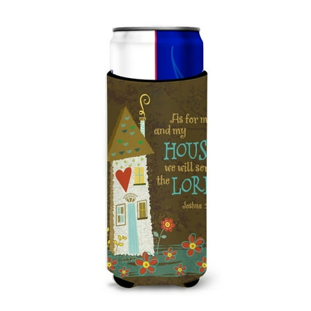

Carolines Treasures VHA3005MUK As For Me And My House Ultra Beverage Insulators for slim cans Slim Can multicolor