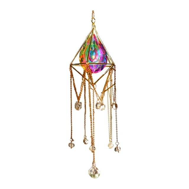 Colgante para atrapar el sol hecho a mano, colgante para atrapar el sol, decoración de arcoíris, carillones de viento colgantes para decoración de Ojo