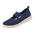 thumbnail image 2 of Domzle Orthopedic Shoes for Women Wide Width Breathable Knit Slip On Walking Sneakers with Arch Support Comfortable Lightweight Non Slip Casual Work Shoes Blue 42, 2 of 8