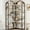 White, variant on Yiwa Tall 5-Tier Arched Corner Bookcase, 68.5" L-Shaped Metal and Wood Display Shelf for Study, Living Room, Bedroom