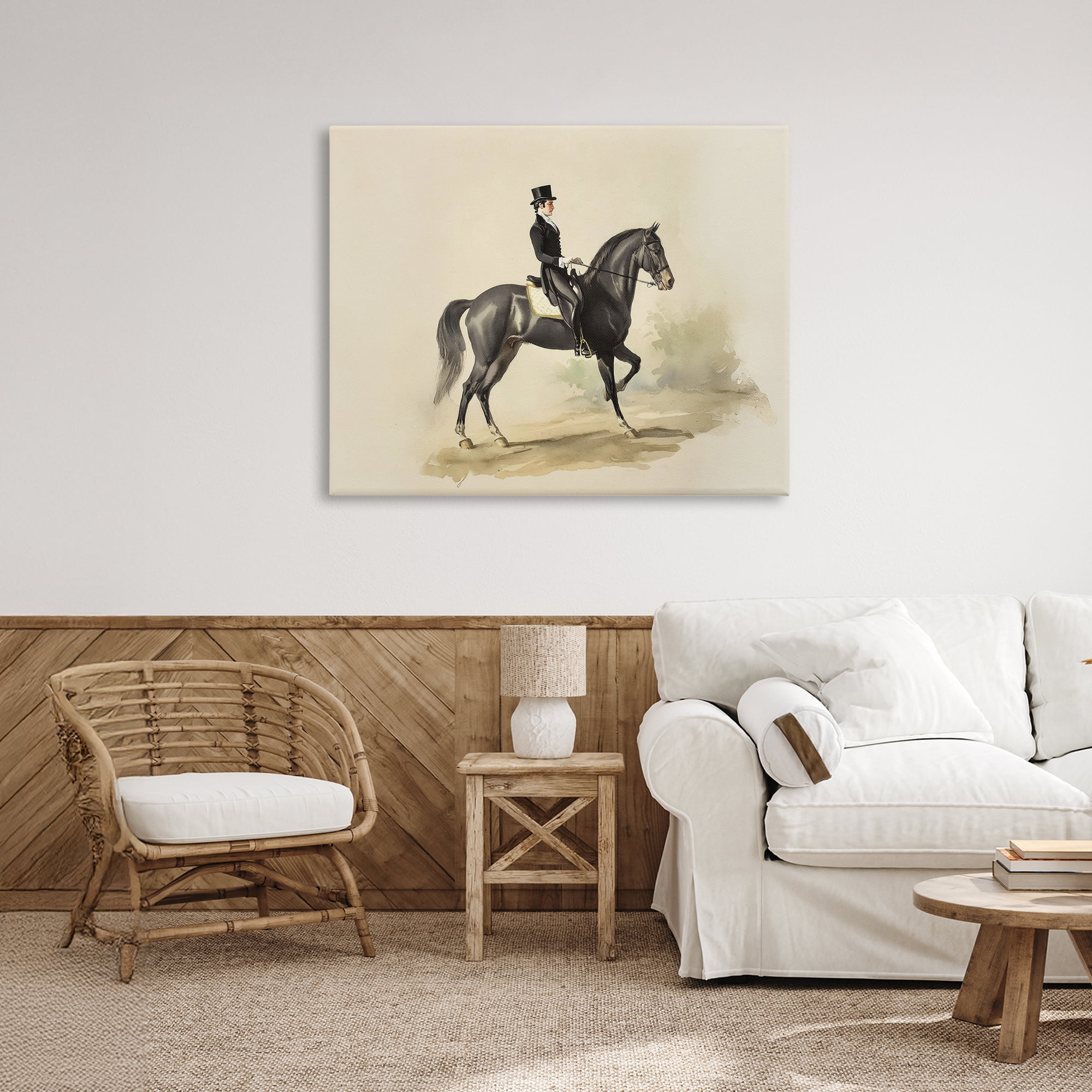Stupell Industries Gentleman On A Horse Canvas Wall Art, design by Sisi and Seb