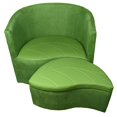 thumbnail image 1 of ORE International Chaise d'Appoint en Polyuréthane de 29 Po de Hauteur avec Pouf en Vert, 1 of 3