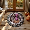 thumbnail image 4 of 3D Haunted Staircase Round Rug, Round Halloween Optical Illusion Area Rug, 3D Halloween Rug for Living Room Bedroom Entryway Party Home Halloween Decor, Style B, Medium Size, 4 of 9