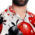 thumbnail image 5 of Seven Starred Ladybird Men's Short Sleeve Casual Printed Button Down Beach Shirts - Summer Fashion Tops, 5 of 6