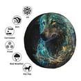 thumbnail image 4 of Honeii Artistic Light Dot Wolf、 Print Tire Covers, Waterproof Anti-UV Sun Snow Rain Tire Covers for Trailers, RV, Camper, SUV, Truck-14 inch, 4 of 6