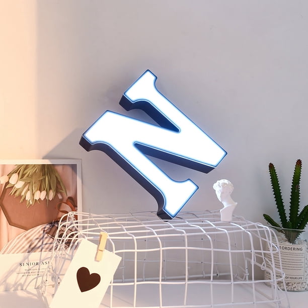 Forma De Letra LED Lámpara De Noche Con Forma De Letra LED, Forma De LED 26 Lámpara De Noche Con Alfabeto Inglés, Decoración Arreglo De Luces Nocturnas Accesorios Para ANGGREK Otros