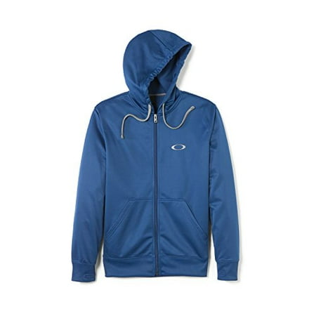 Oakley Men's Work It Full Zip Hoodie Activewear Track Jacket (Small, Dark Blue)