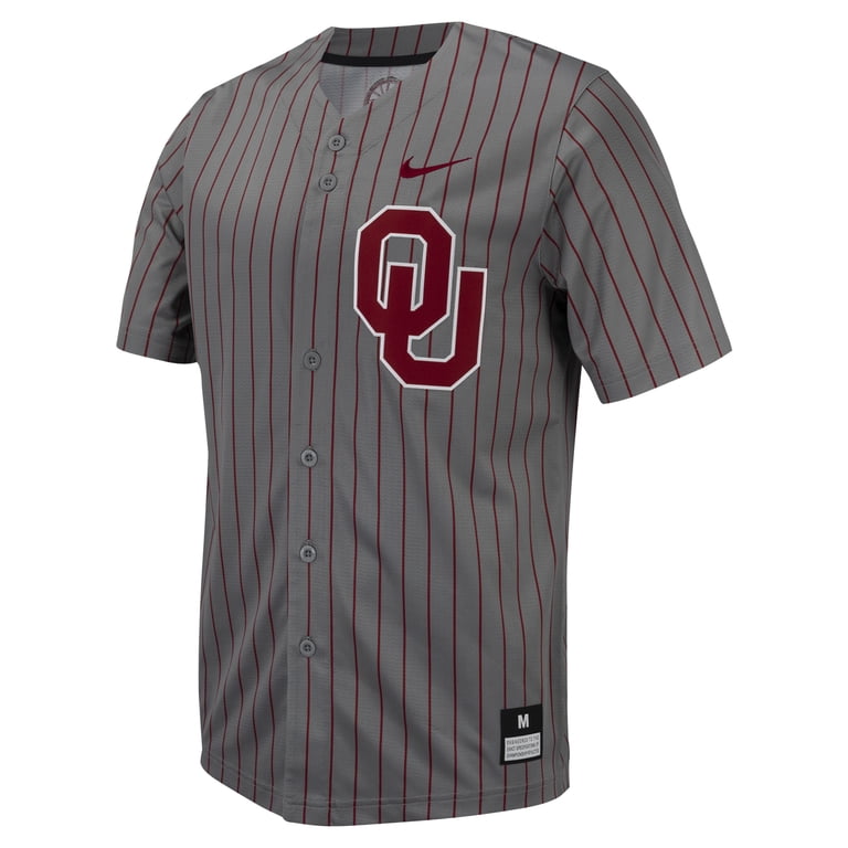 Men's Nike Steel Gray Oklahoma Sooners Pinstripe Replica Full