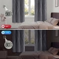 thumbnail image 3 of XUEYU 100% Blackout Curtains for Bedroom, Light Blocking Thermal Insulated Curtains with Noise Reduction, 42x72 Inch Room Darkening Window Drapes, Set of 2 Panels, Gray Print, 3 of 7