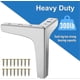 thumbnail image 4 of 4 Pack Furniture Legs, Max 800kg, 10cm Modern Metal Triangle Table Legs, Hairpin Furniture Legs, Sofa Legs with 16 Screws and 4 Leg Protectors, Silver, 4 of 5