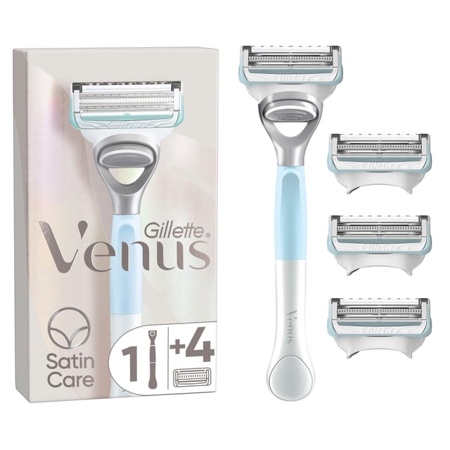 Venus Satin Care - Maquinilla de afeitar para mujer (4 cuchillas de repuesto)
