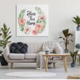 thumbnail image 2 of Stupell Industries Bless This Home Saying Coral Pink Floral Arrangement Rustic Painting Gallery-Wrapped Canvas Print Wall Art, 36 x 36, Design by Ziwei Li, 2 of 6