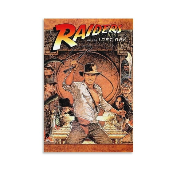 Raiders of The Lost Ark 80s Movie Poster American Canvas Art Poster and Wall Art Picture Print Modern Family bedroom Decor Posters 12x18inch(30x45cm)