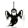 thumbnail image 3 of pstuiky Luces LED de Halloween con pilas decoración de Halloween letrero colgante para puerta para interior y exterior jardín y patio., 3 of 6