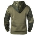thumbnail image 4 of SWSMCLT Men's Lightweight Hooded Sweatshirts Long Sleeve Hoodie Fall Soft Camo Fitted Drawstring Fashion Streetwear Army Green 50, 4 of 4