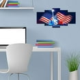 thumbnail image 6 of Canvas Art under $5! CQCYD American Flag Canvas Wall Art, Patriotic Home Decor Paintings, Independence Day Living Room Decor, Set of 5 Stretched Canvas Prints for Wall Decoration, 6 of 9