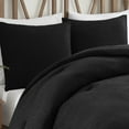 thumbnail image 4 of Sweet Home Collection Waffle Weave Polyester Microfiber Comforter Set Black Queen, 4 of 5