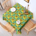 thumbnail image 2 of Blue Yellow Sunflower Pattern Square Tablecloth,Waterproof Square Table Cover,Wipeable Spillproof Washable Table Cover for Home Kitchen Party Decor 42"X42"(107x107cm), 2 of 6