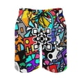 thumbnail image 2 of Geometry Dash Mens Board Shorts Quick Dry Swim Trunk Lightweight Soft Swimsuit Bathing Suit for Boys M, 2 of 8