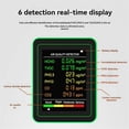 thumbnail image 1 of Air Quality Detector 6 in 1 Detector HCHO TVOC CO2 CO PM10 PM2.5 Meter Gases Detecting Intelligent, 1 of 5