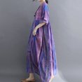 thumbnail image 3 of Robe Ample pour Femme à Imprimé Floral Vintage avec Poches, Manches Mi-Longues, Surdimensionnée, Vacances, Bohème, Décontractée, 3 of 9