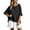 Black Beach Outfits for Women, variant on Yeaiivve Women's Beach Outfit 2 Piece Cotton Linen Long Sleeve Blouse Spaghetti Straps Ruffle Hem Mini Dress Lightweight Vacation Travel Set for Women Black,S