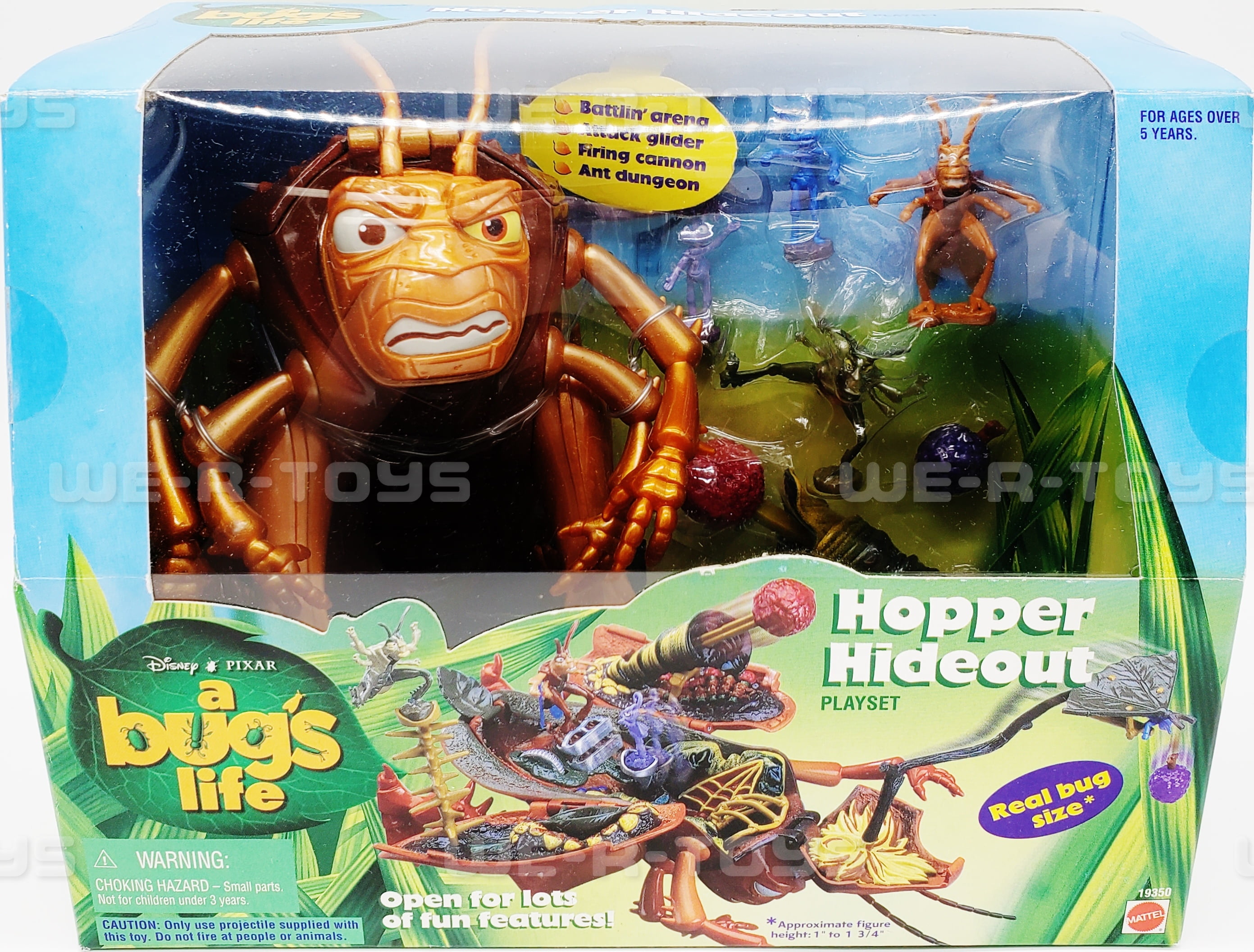 Disney Pixar A Bug's Life Hopper Hideout Playset Mattel 1998 #19350 NEW ...